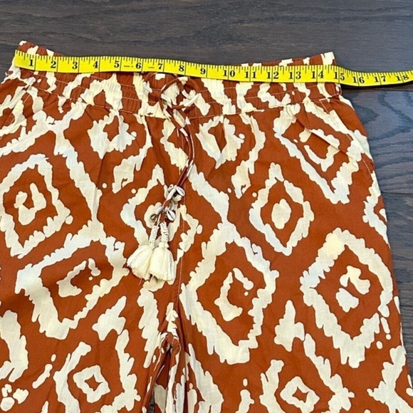 Anthropologie Haute Hippie, SOFT Cotton Pants Wide Leg,Shell Tie,Boho Size Large - Picture 9 of 11